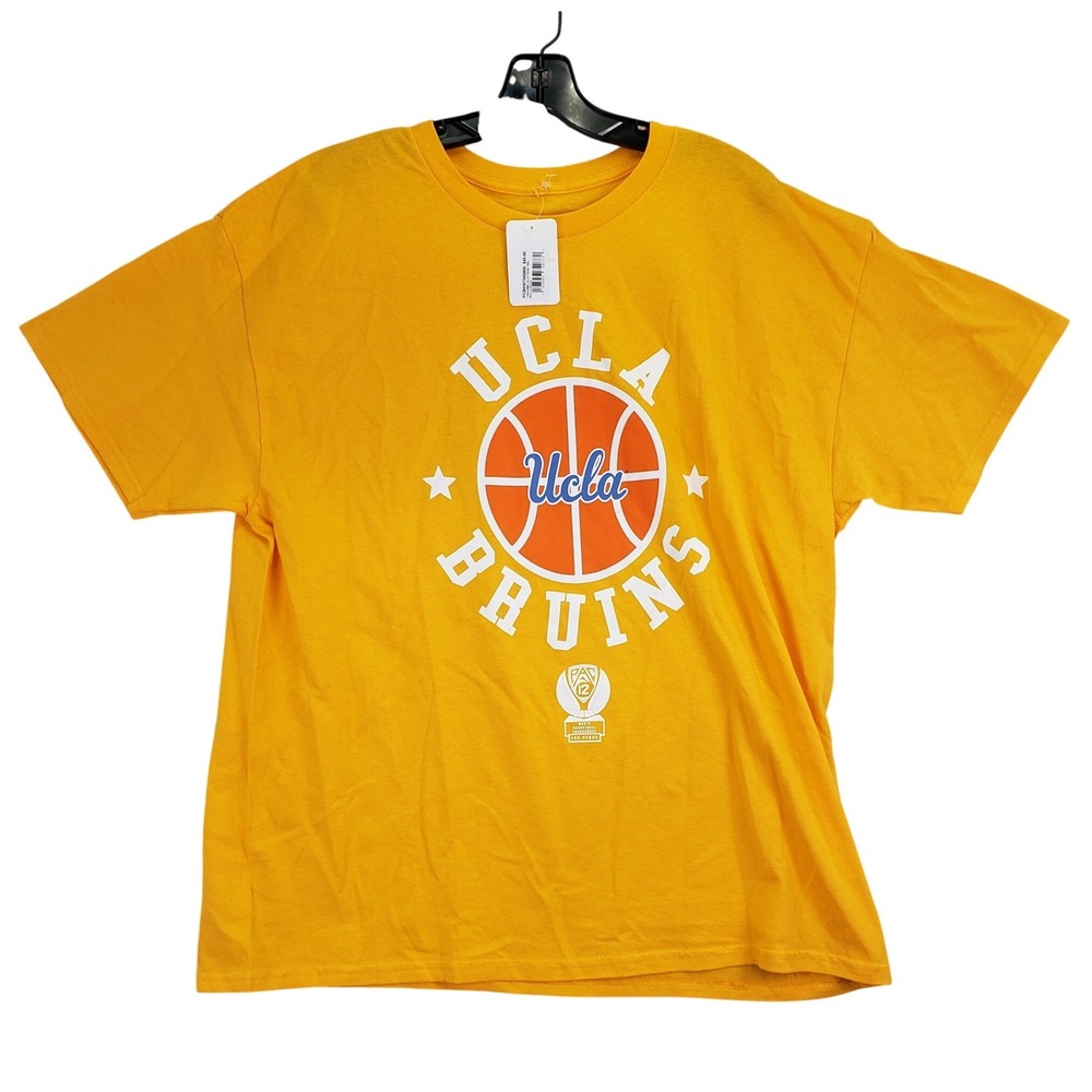 UCLA Bruins Pac-12 Basketball T-Shirt Men XL Gold Collegiate Gameday Tee‎